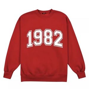 The Bar Varsity Sweatshirt Red 1982 Limited Edition Sold Out Size XL